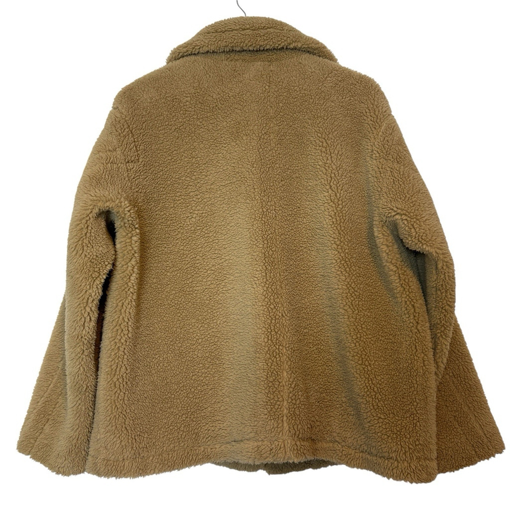 Stand Studio Marina Teddy Faux Fur Jacket Camel Oversized Coat Size M - Picture 9 of 13